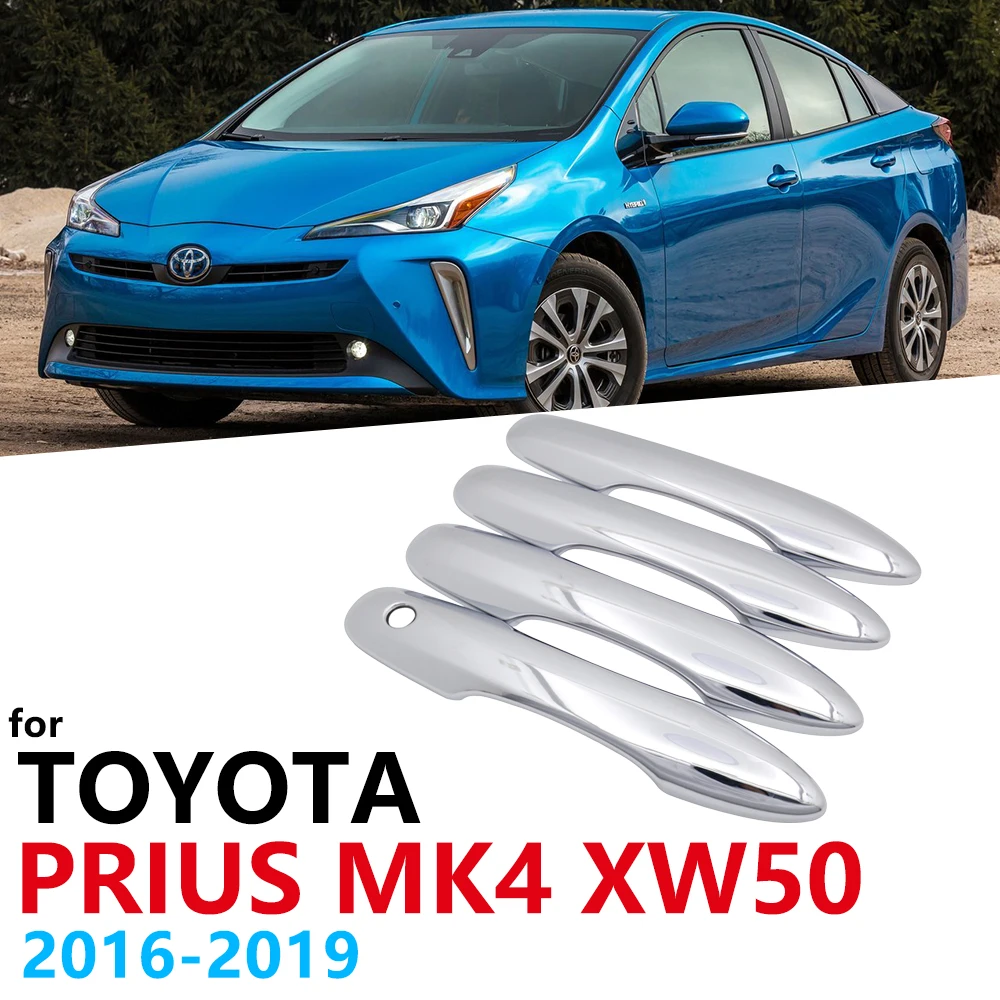 Хромированные ручки для Toyota Prius MK4 XW50 XW 50 2016 2017 2018 2019|Наклейки на автомобиль| |