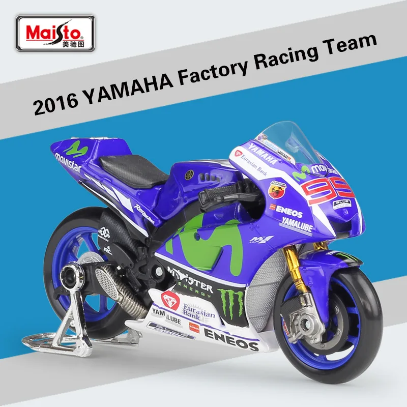 Maisto 1:18 Yamaha Team 46 Rossi сплав модель мотоцикла модель автомобиля Diecasts и игрушечные транспортные средства коллекционные подарки - Цвет: 2016 YAMAH 99