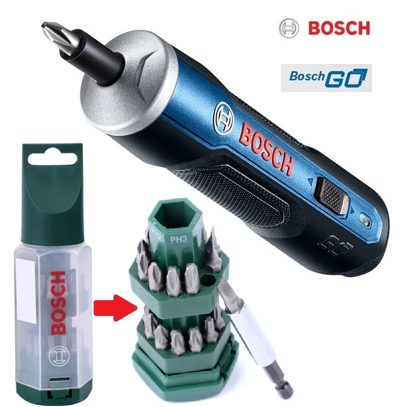 BOSCH GO Mini electric screwdriver set 3.6V lithium-ion Battery Rechargeable Cordless Power Drill Electrical screwdriver bits