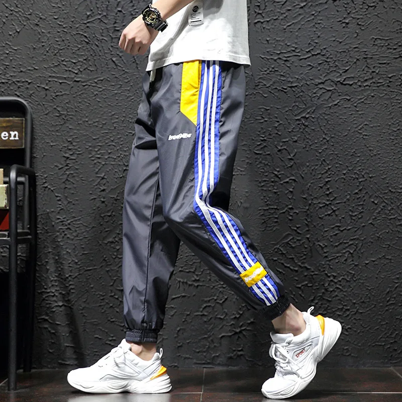 

2020 Spring Main Push Japanese-style Black Wall Thin Printed Contrast Color Capri Pants M-5x Hk125-p
