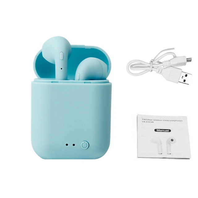 Mini-2 Bluetooth Wireless Earphones Headset Sport Earbuds Waterproof Earpieces For Iphone Huawei Xiaomi OPPO TWS Music Headphone MINI-2 blue