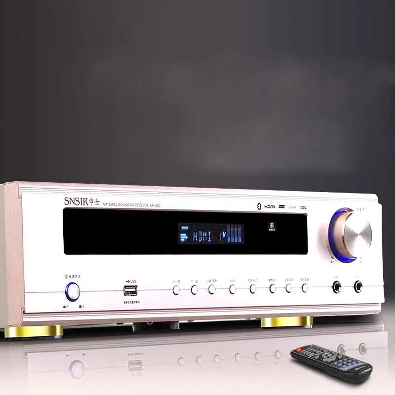  KYYSLB High Power Subwoofer KTV Professional Home Theater Amplifier 850W 220V AK-370/360 5.1 HDMI 4