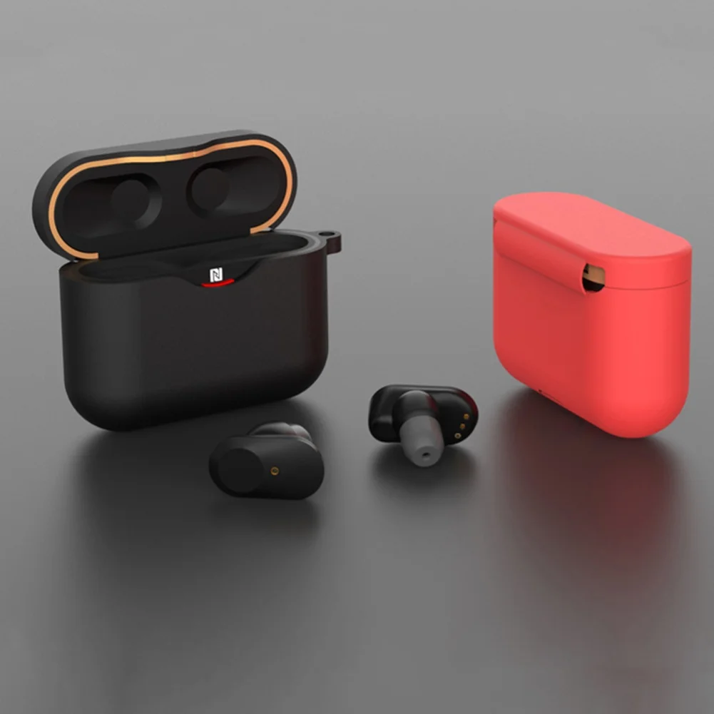 

Portable Scratch-Proo Dust Proof Shockproof Soft Silicone Headphone Case for WF-1000XM3 Wireless Bluetooth Headset Charging Box