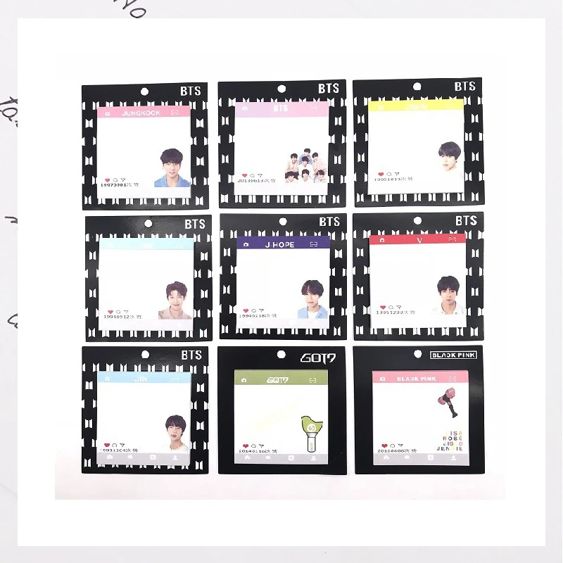

10 styles Fashion New memo paper sticker Kpop note Urinal pegatinas Sticky note paper 30 pcs each