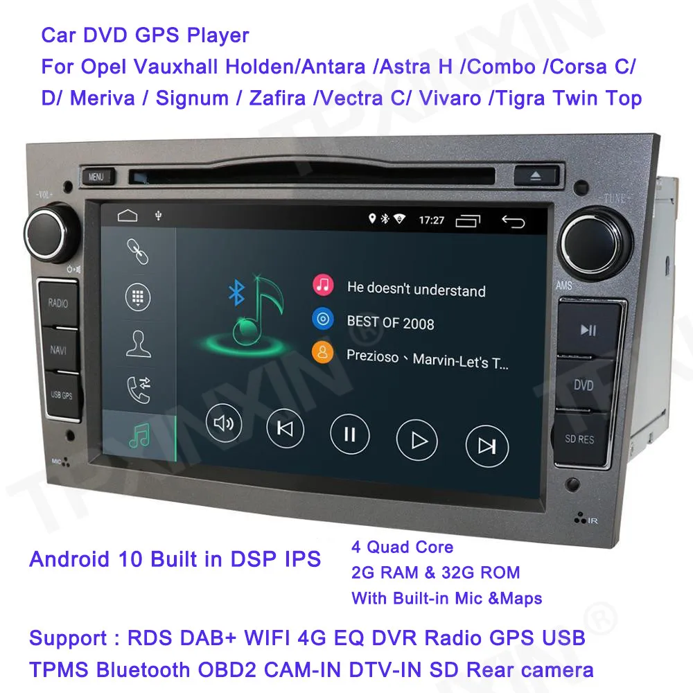 Camera Android 10 OPEL Autoradio BT GPS Navi-EU Astra H Corsa Zafira Mit 16GB 