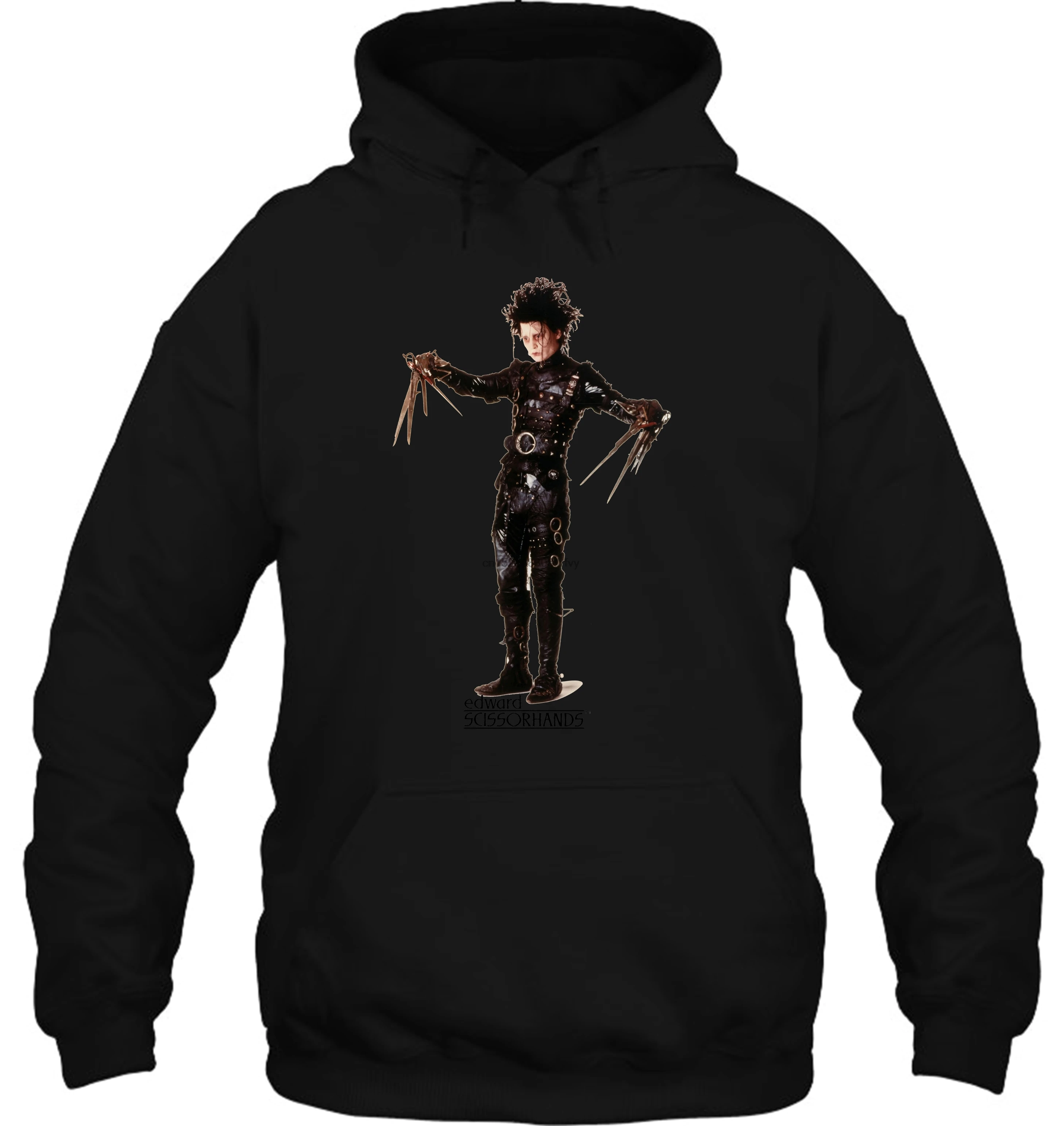 Мужская толстовка с капюшоном Эдварда сissorhands Bershka, женская уличная одежда среднего размера BNWT