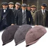 Wool Newsboy Caps Men Herringbone Flat Caps Gatsby Cap Woolen Golf Driving Hats Vintage Inspired Hat Winter Peaky Blinders ► Photo 2/6