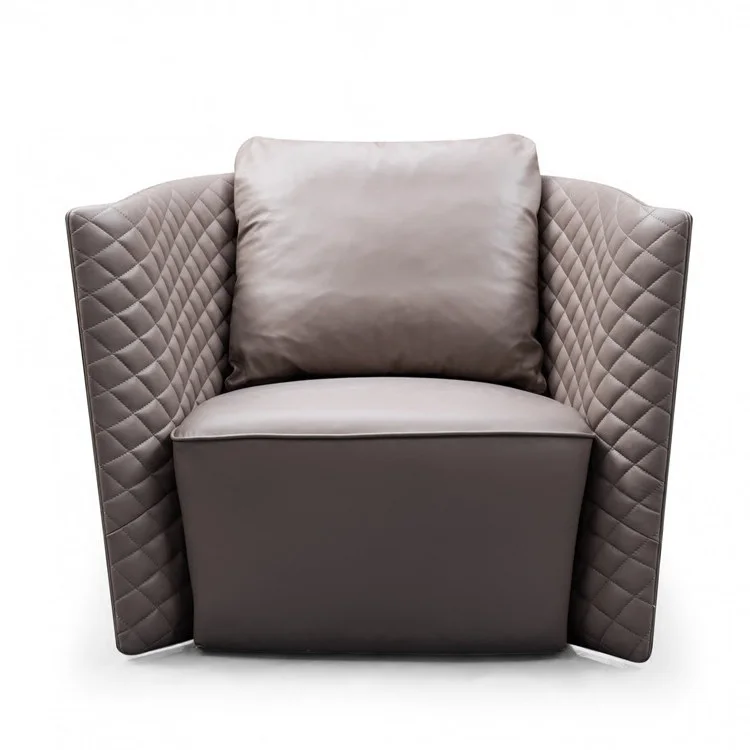 

Italy Design Eco Leather Lounge Sofa Chair / Stitich Decoration