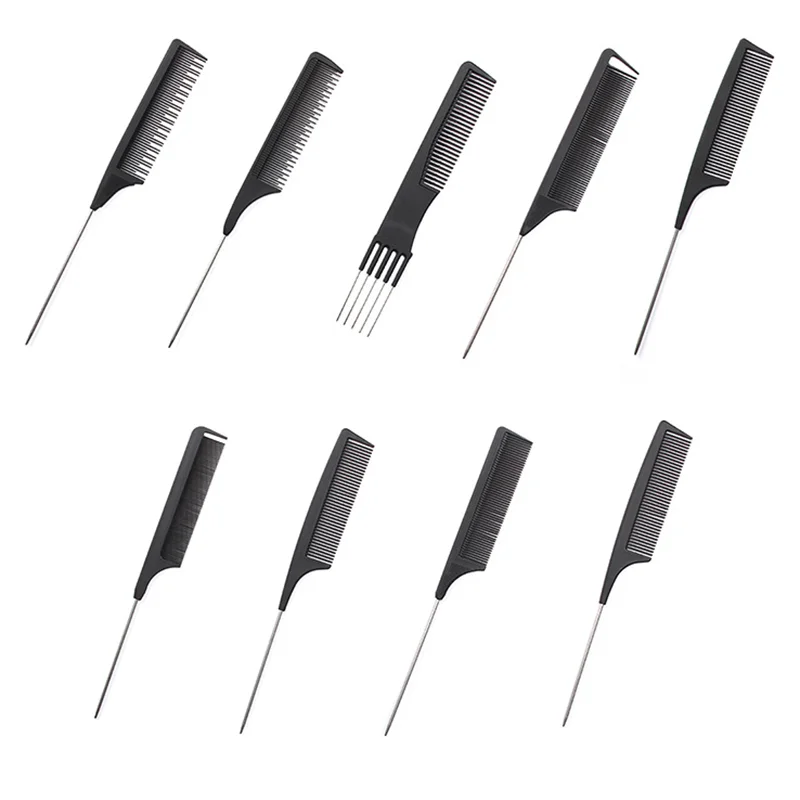 Professional Hair Tail Comb Salon Cut Comb Styling Stainless Steel