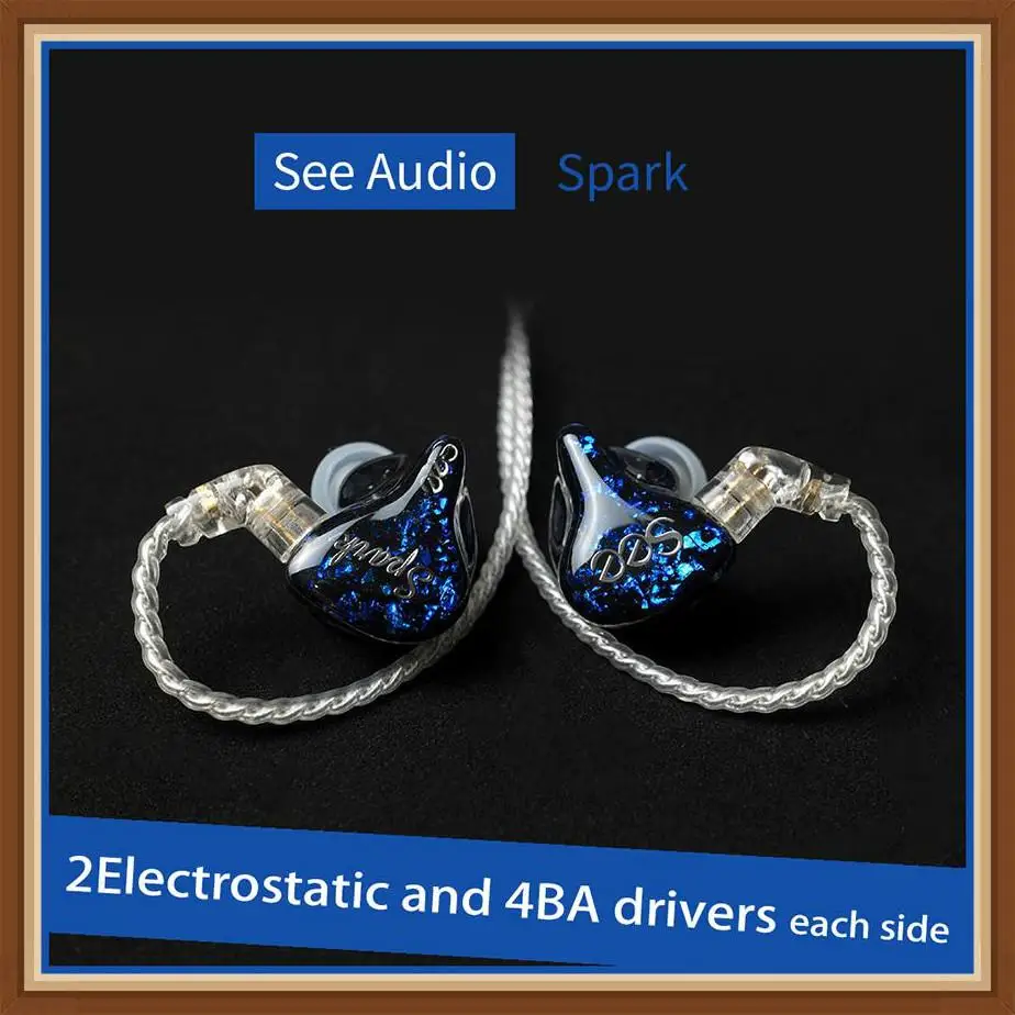 SeeAudio Spark Electrostatic 2EST 4BA Balanced Armature Hybrid Customize HIFI Music Monitor Studio Audiophile Earbuds Earphones
