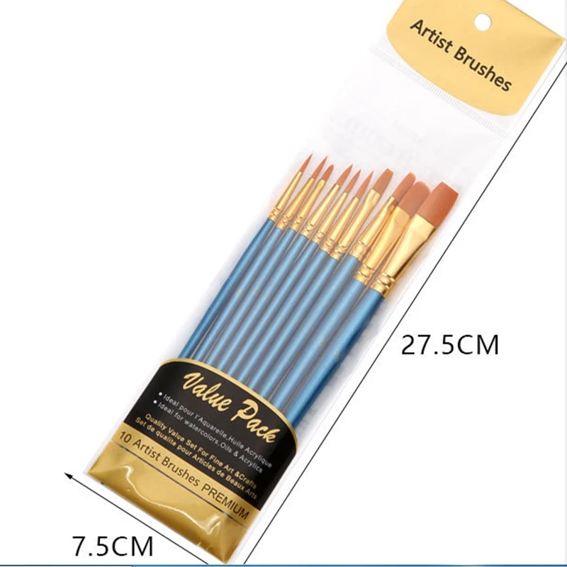 10 Pack Paint Brushes for Acrylic Painting Small Paint Brush Set Watercolor  Brushes Oil Paint Brushes Detail Paintbrushes Face P - AliExpress