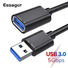 Essager USB Extension Cable USB 3.0 2.0 Male to Female Extender Cord For Smart TV PS4 Xbox One Laptop USB3.0 Extensor Data Cable