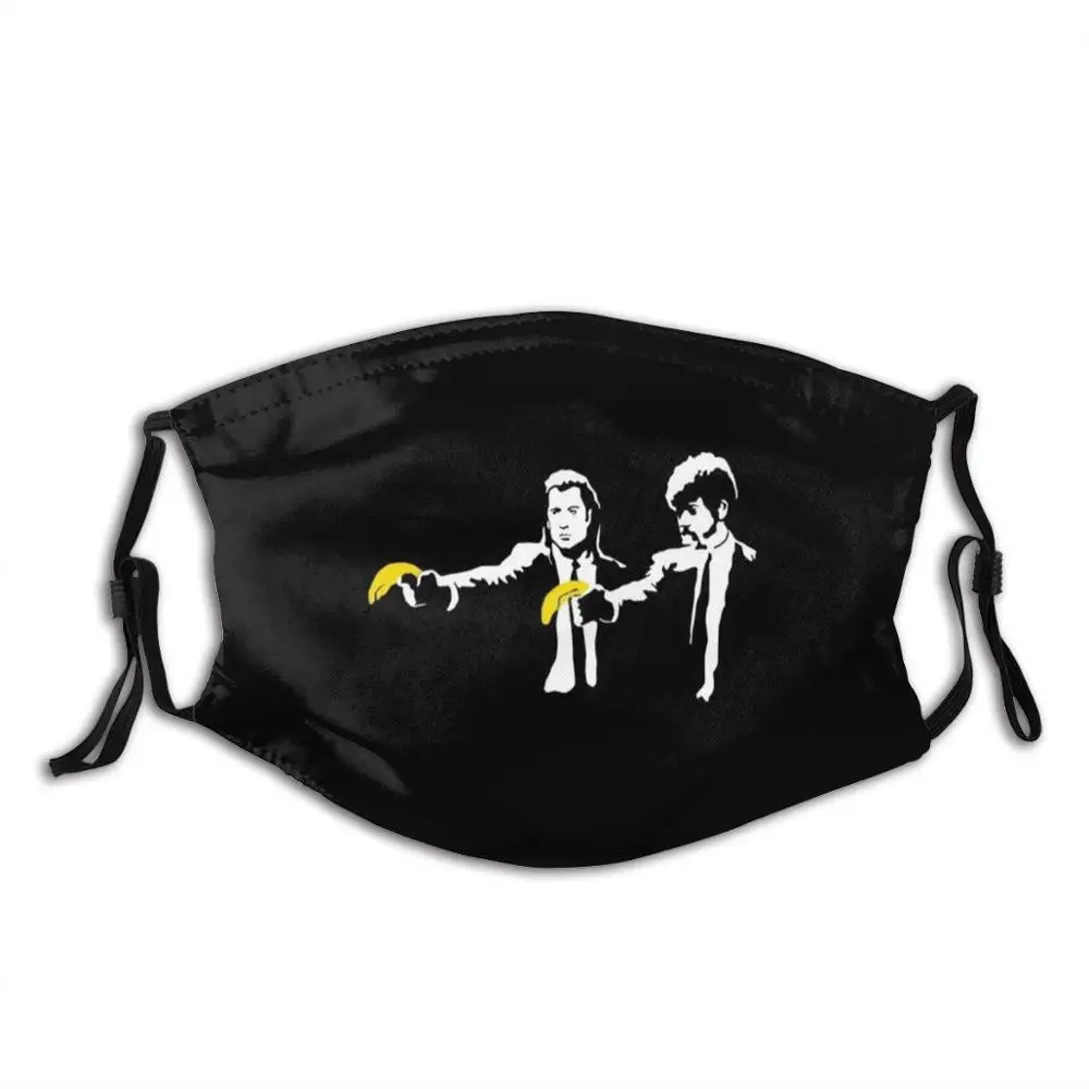 Dipinti Banksy Pulp Fiction Divertente Stampa Riutilizzabile Pm2.5 Filtro Viso Maschera Dismaland Banksy Pulp Fiction Banane Di Quentin Tarantino