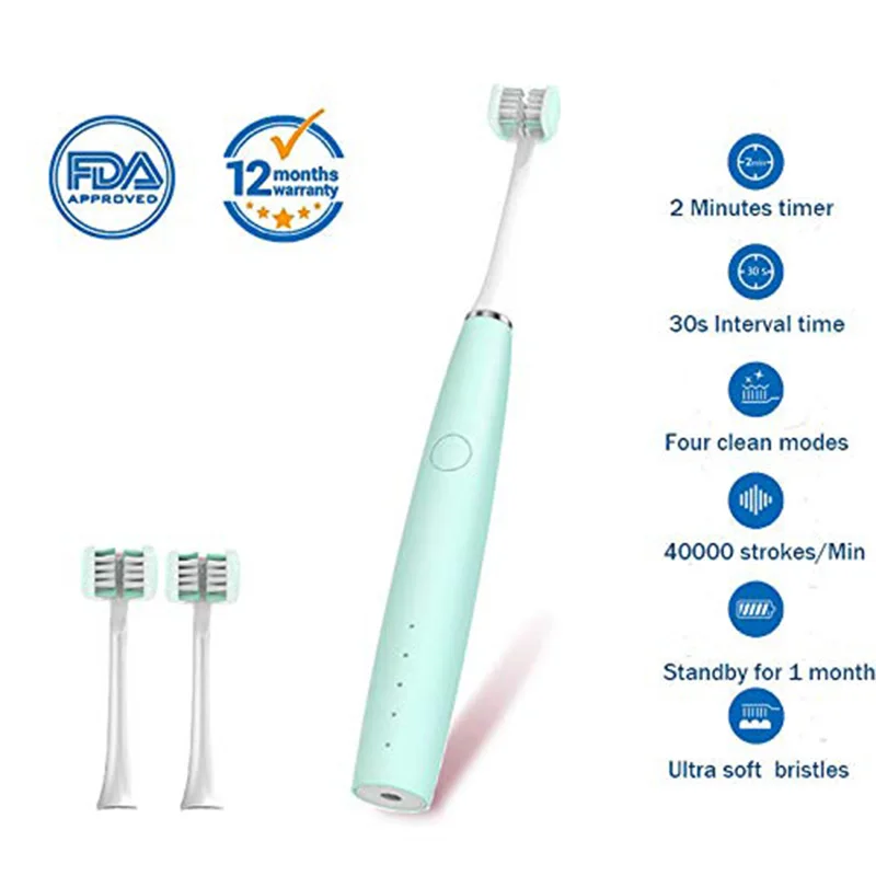 

Zhenduo Automatic Waterproof 3d Wrapped No Dead Angle Ultrasonic Vibration Induction Charging Adult Electric Toothbrush