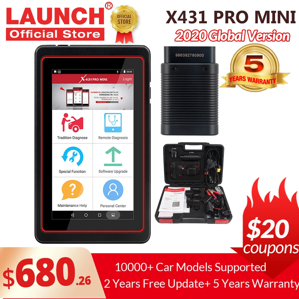LAUNCH X431 Pro Mini v3.0 автомобильный полный диагностический инструмент WiFi/Bluetooth OBD OBD2