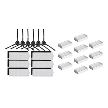 

2 Set for ILIFE Robot Vacuum Cleaner Replacement Parts: 1 Set Filter and Side Brush Kit & 1 Set Hepa Filters Kit