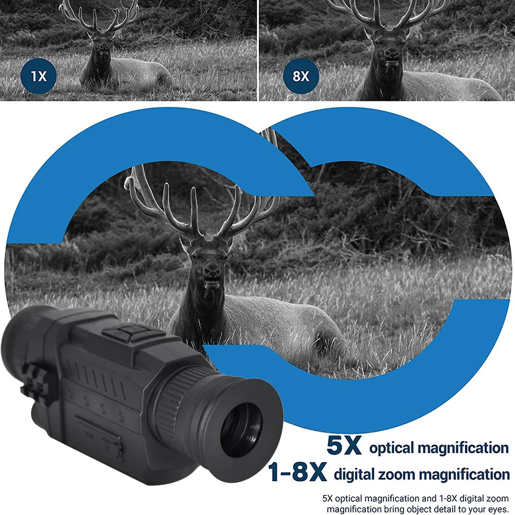 Монокуляр ночного видения 5X инфракрасная цифровая камера видео 200 м радиус действия охотничья камера с рекордером для охоты на открытом воздухе N1