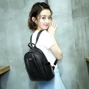 

Backpack Women's 2020 New Style Korean-style Simple Fashion Large Capacity Soft Leather WOMEN'S Backpack Fashion