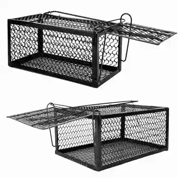 

Black Iron Mesh Continuous Loop Mouse Cage Mousetrap Cage Mouse Plate Small Small Live Animal Pest Rodent Control Bait Catcher