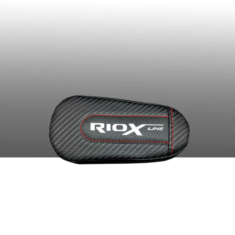 Для Kia Rio Rioxline, 1 шт., углеродное волокно, кожа, авто подушка для ног, наколенник, Автомобильный Дверной рычаг, накладка на руку, автомобильные аксессуары, защита для транспортного средства - Название цвета: style 1
