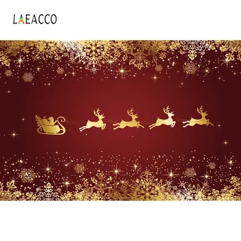 

Laeacco Christmas Party Decoration Poster Polka Dots Moose Customized Vinyl Photo Background Photographic Backdrop Photo Studio