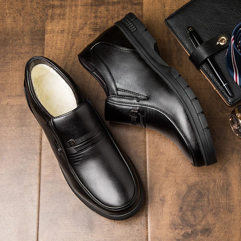 Newly Man Winter Boots2019 Quality Microfiber Leather Shoes Brand White Warm Thicken Inner Boots 38-44 Man Snow Leather Boots