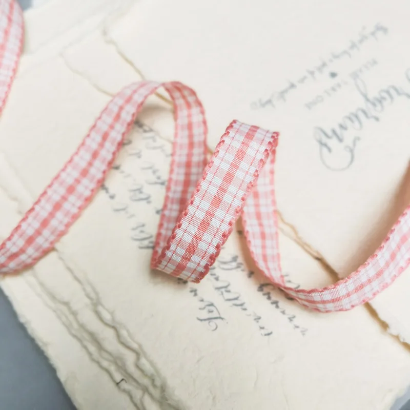 3 Yards Double-sided lattice webbing British style checkered ribbon DIY bow hair accessories material