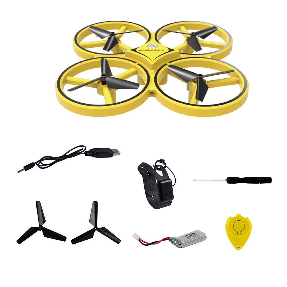 Billig ZF04 RC Drone Mini Infrarot Induktion Hand Steuer Drohne Höhe Halten 2 Controller Quadcopter für Kinder Spielzeug Geschenk