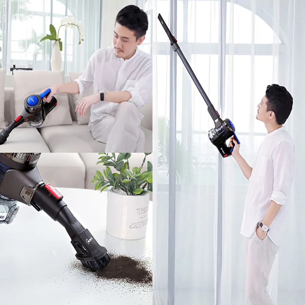 2021 Flash Sale Wireless Upright Vacuum Cleaner Autobiotic For Nails Mi Home Car LED Handheld Duster Electric Mop Floor Cleaner AliExpress
