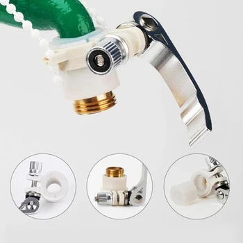 

Universal 3-In-1 Brass Hose Tap Connectors Set Vintage Faucet Adapter Washing Machine Quick Connector FPing