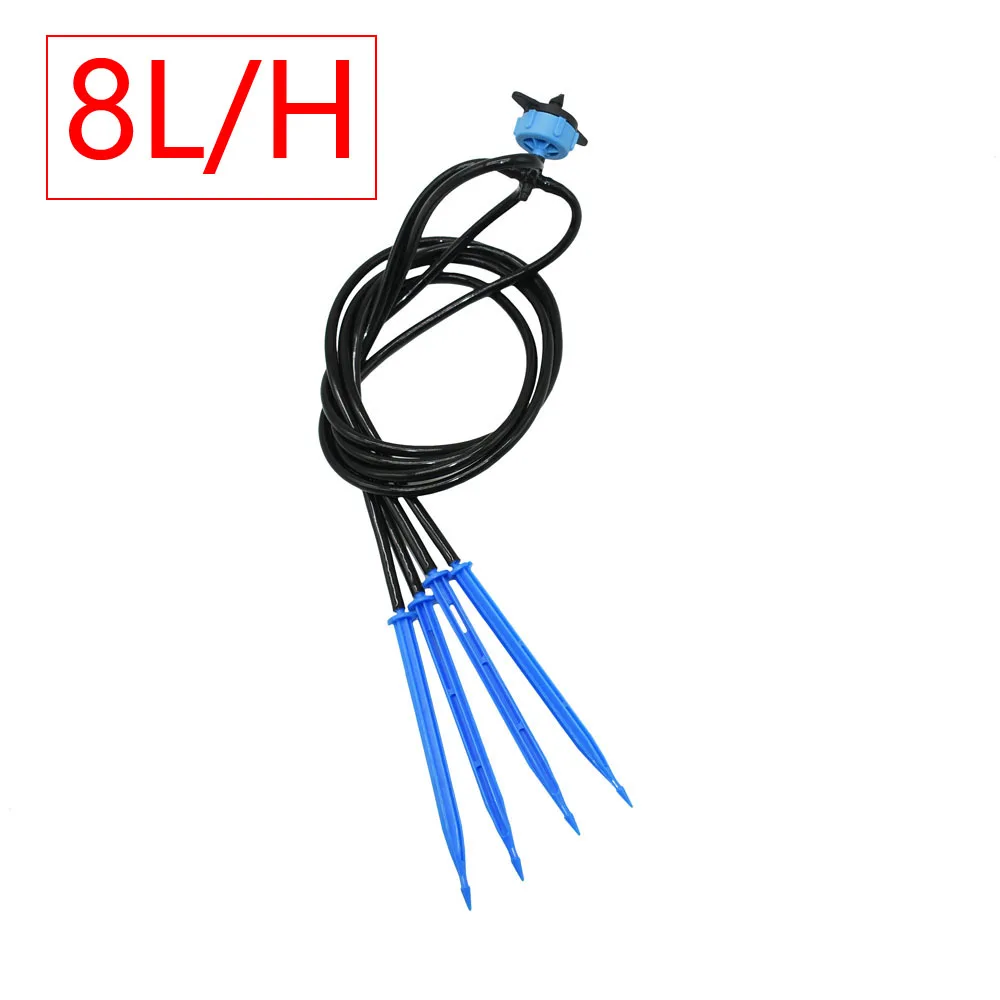 Drop Irrigation System For Bonsai Spider Distribution Assembly With 2/4-Way Elbow Arrow 2/4/8 L/H Dripper Drip Emitters Kits 