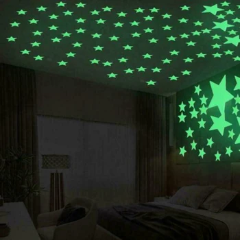 

Glow In The Dark Planets Solar System Wall Stickers Room Decor Decal Kids Household Living Room Decoration