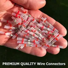 10 шт. универсальный Электрический Водонепроницаемый пайки Термоусаживаемая трубка стыковый терминал изолированный пайки втулка провода разъем