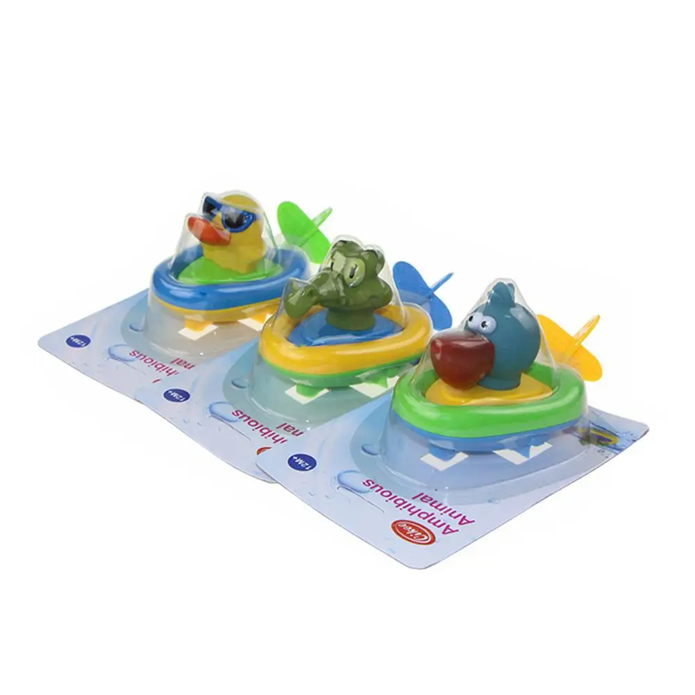 None plastic Pull String утка крокодил Пеликан животное лодка плавание Bathtime забавные игрушки для ванной для мальчиков девочек детей