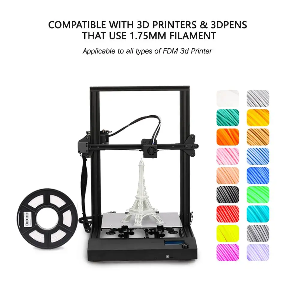 SUNLU PETG черная и белая нить для 3d печати профессиональная 10 кг/10 рулонная