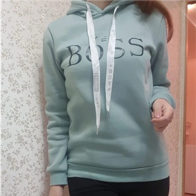 Koop Vrouwen Kleding 2019 Sweatshirt Hoodies Harajuku Hoodie Boss Patroon Leisure Plus Size Punk Oversized Streetwear Hoed Jas