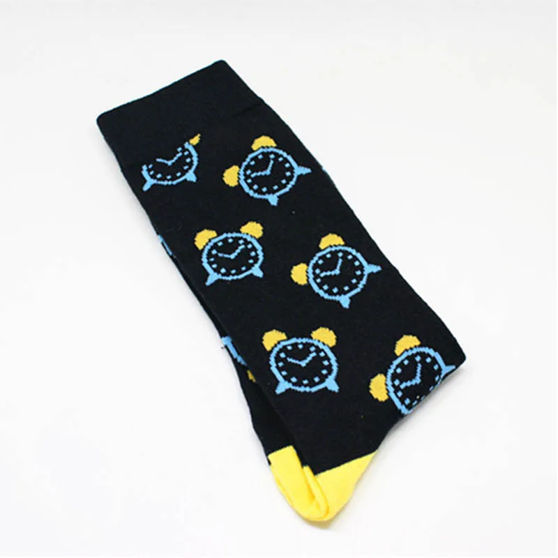 Модные мужские носки в стиле хип-хоп с рисунками животных и фруктов; Дышащие носки для скейтборда; Calcetines Hombre - Цвет: 17
