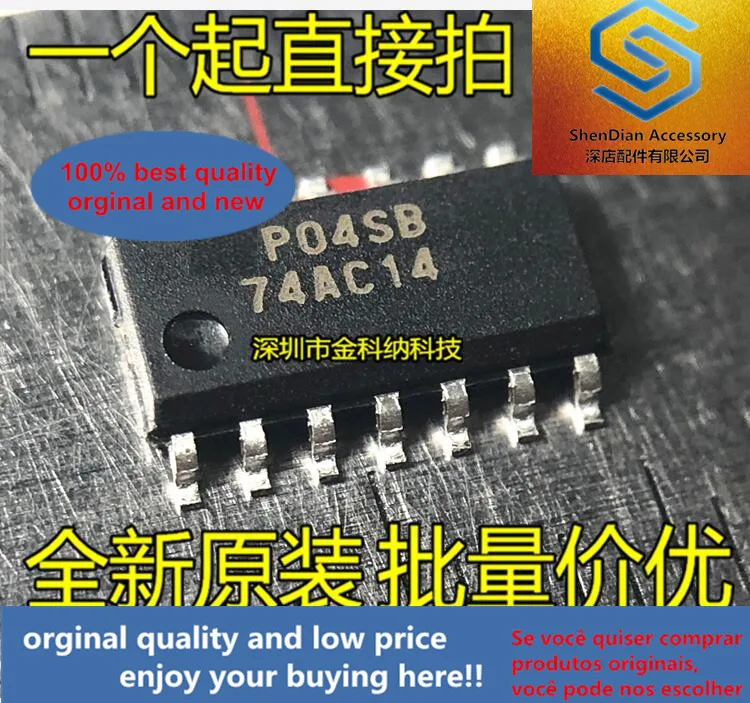 

Только оригинальный новый патч 74AC14SCX 74AC14 soic14 _ 39 мм, логический чип, 10 шт.