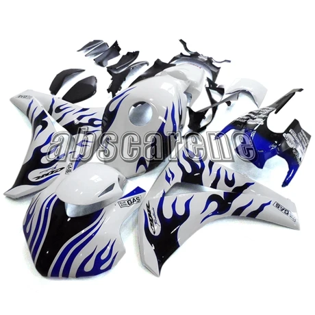 Полные Обтекатели для Honda CBR1000RR 2008 2010 2011 CBR 1000RR 08 10 11 впрыски АБС пластик Cowls Белый Синий Пламя чехлы