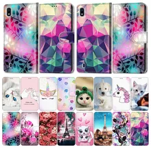 Telefon Abdeckung Für Huawei P Smart 2018 P Smart Plus 2019 P Smart Z Leder Flip Telefon Fall Mädchen Junge telefon Taschen Nette Lustige Pet E08F(China)