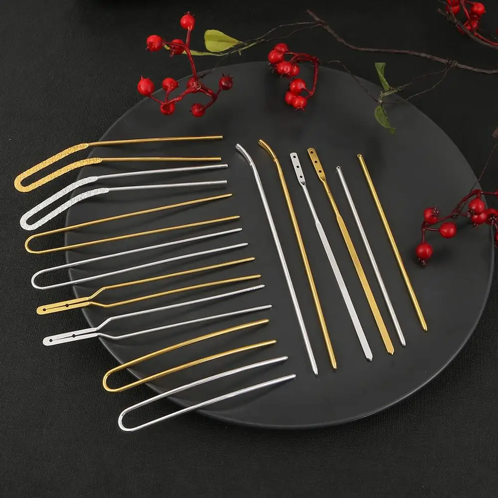 

1pc Gold Silver Color Hair Fork Hair Stick Blank Base Setting Jewelry Making DIY Headwear Bride Hair Comb Clip Tiaras Decoration