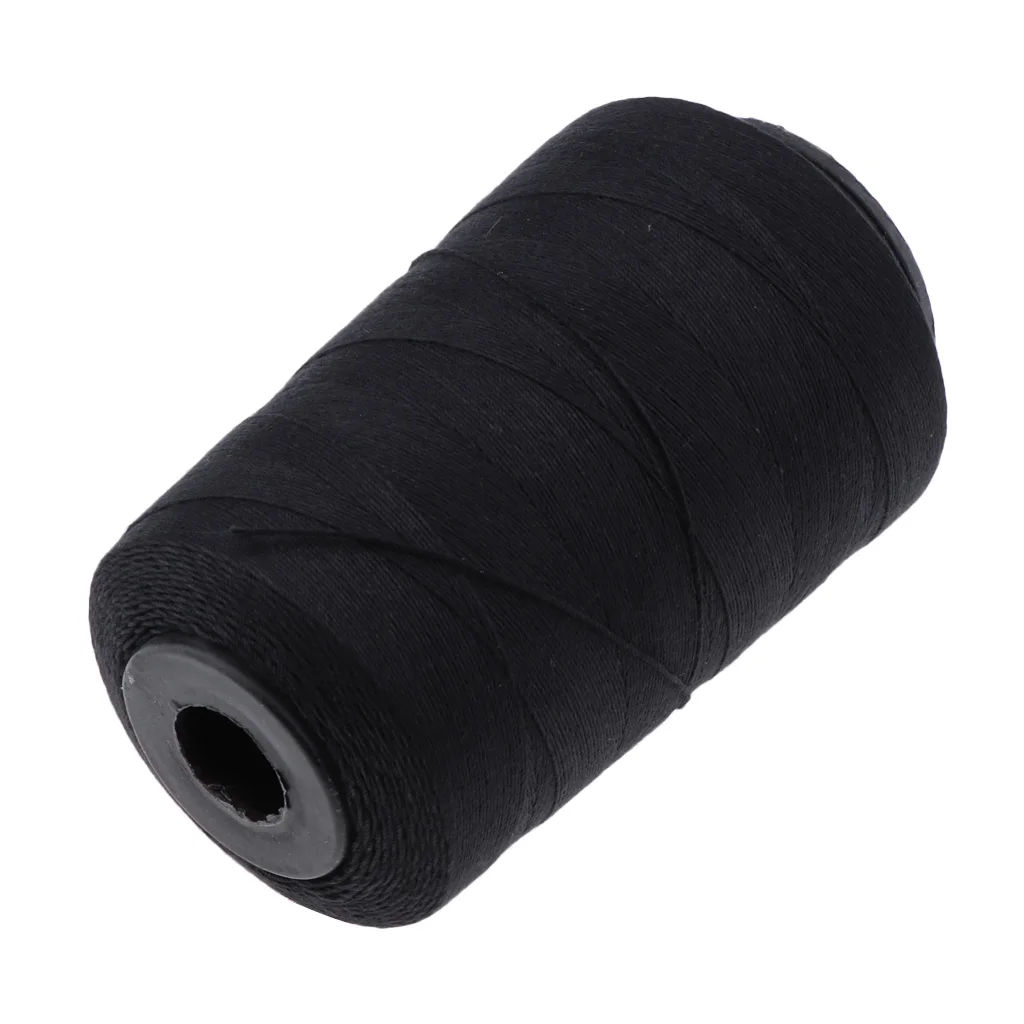 2 Count Black Cotton Hair Track Weft Weaving Sewing Braiding Decoration Thread For Hair Extensions Wigs
