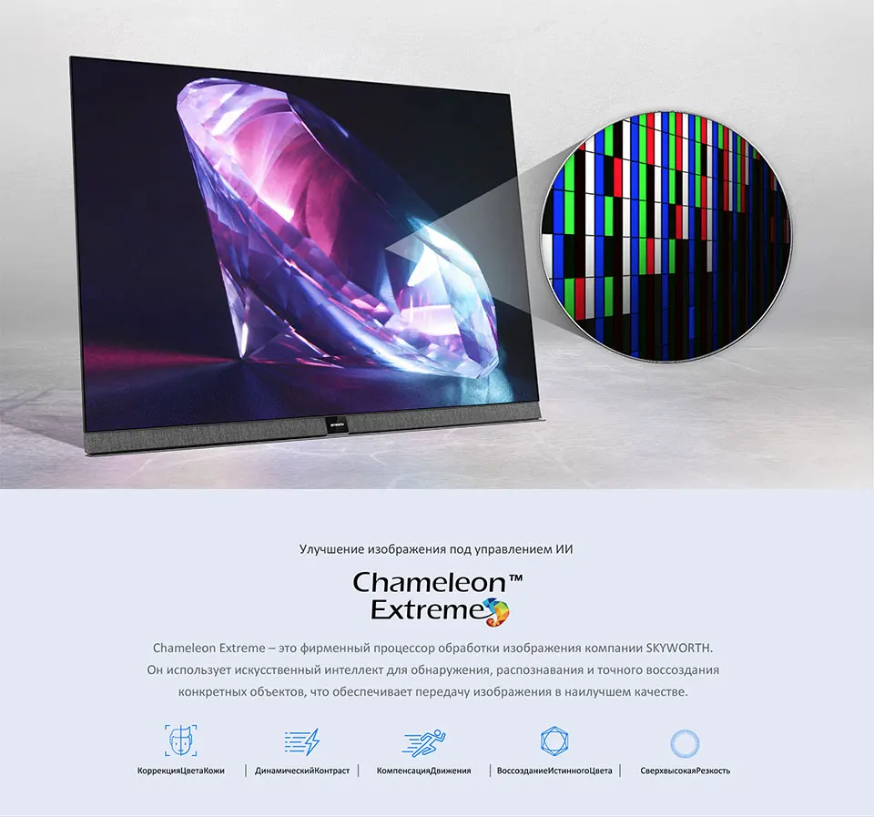 Телевизор 55 дюймов OLED ТВ Skyworth 55S9A 4K AI smart TV Android 9.0