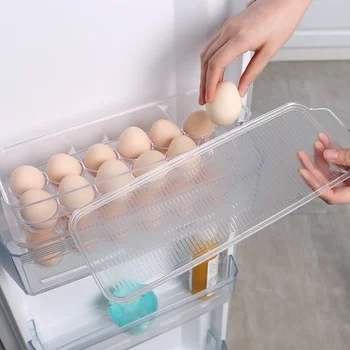 

12 Eggs Tray Thicken Plastic Transparent Eggs Storage Container Egg Holder For Home Fridge Kitchen Egg Preservation