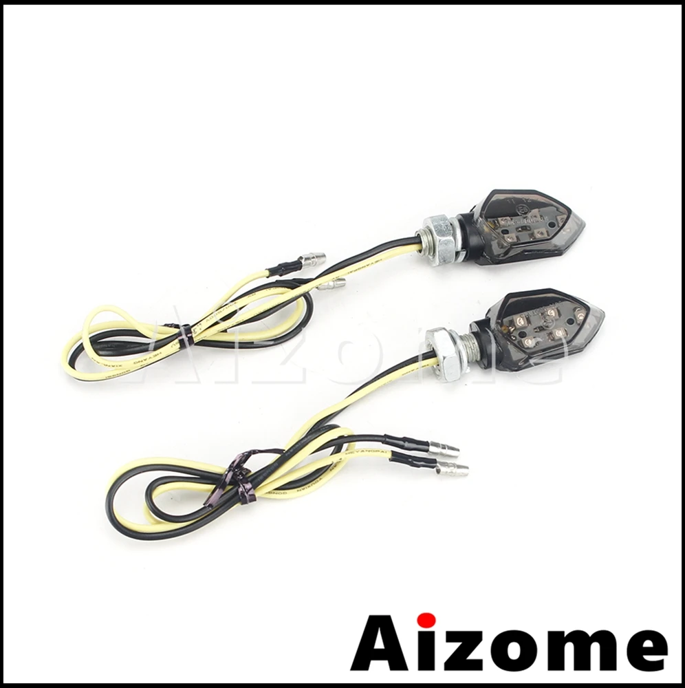 2 Pièces, Clignotant Moto LED, Indicateur Lampe Ambre Universel 12V pour  Moto FFITYLE