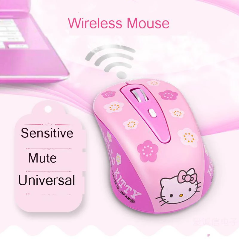 Ratón inalámbrico con USB para ordenador Mini ratón óptico USB de 1600 Ghz para ordenador portátil de 2,4 DPI para niña y niño