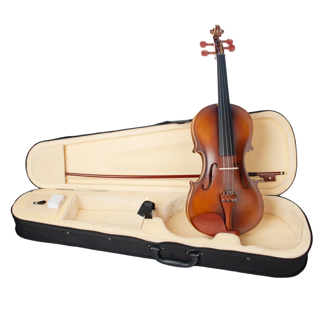 

4/4 Full Size Jujube Wood Violin Fiddle Case+Bow+Rosin Accessory Set