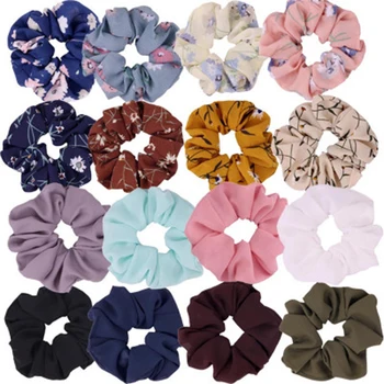

New Fashion Baby Girls Small fresh Hair Ring Kids Chiffon Printing Lovely Headdress Mom&Girls Universal Fashion Elastic Hairband