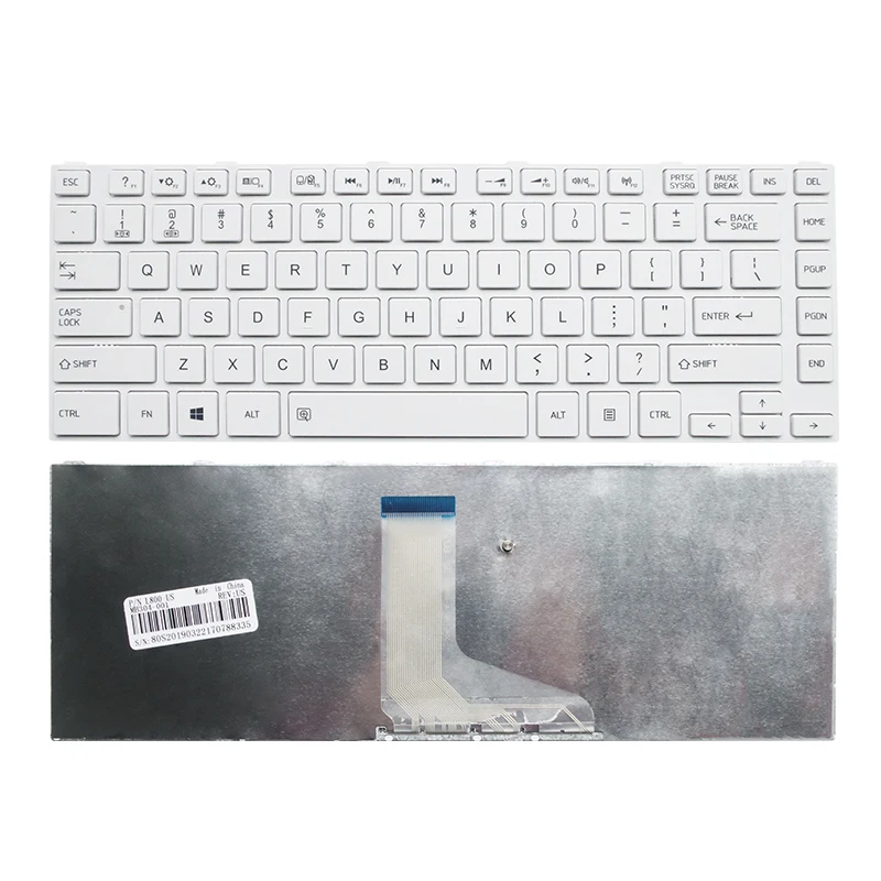 

New keybord for toshiba Satellite C800 C800D C805 C805D C840 C840D C845 C845D L800 L805 L830 Laptop US white Keyboard