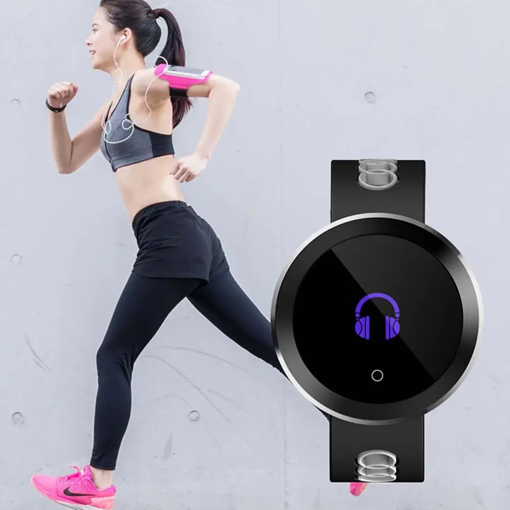 Smart Watch Real-time Heart Rate Monitor Pedometer USB Charge Sports Braclet